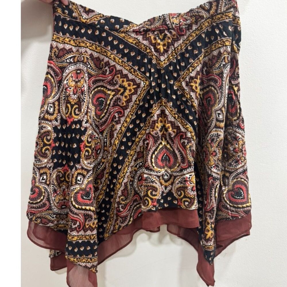 Y2K Paisley Handkerchief Midi Skirt Whimsygoth Fairy Boho
